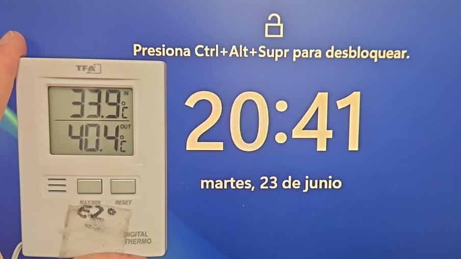 Temperatura en el HUN calor en junio